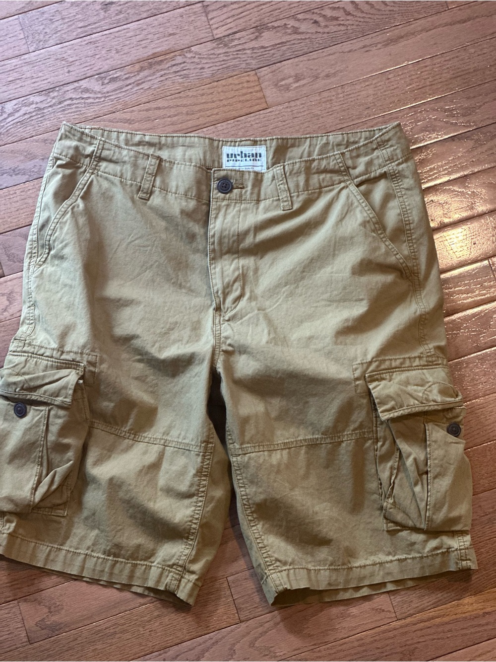 urban pipeline Men's Cargo Shorts - Khaki Tan Size 36